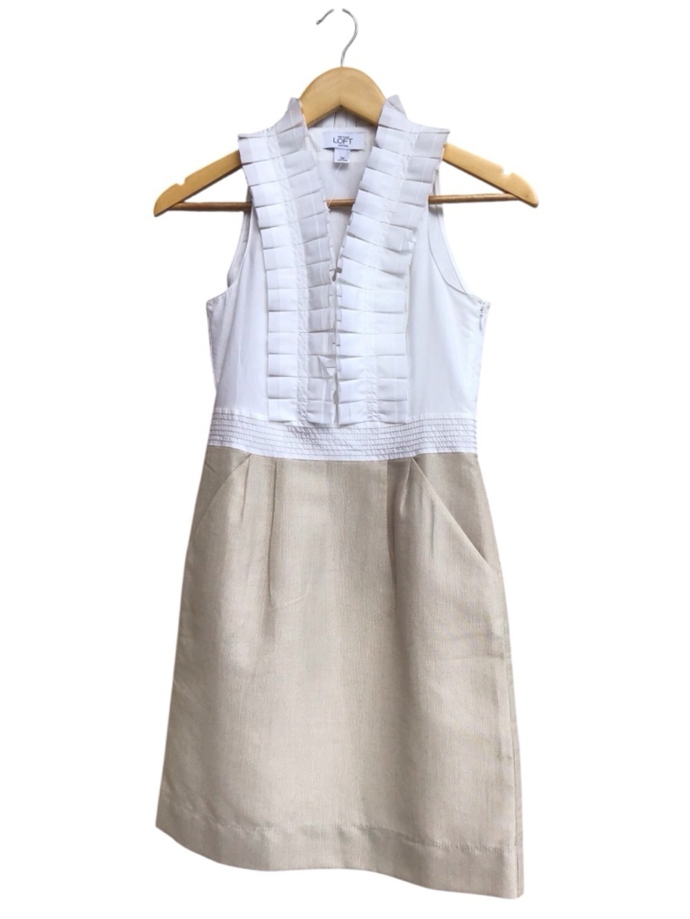 Ann Taylor Loft Linen Blend Sleeveless Dress NEW